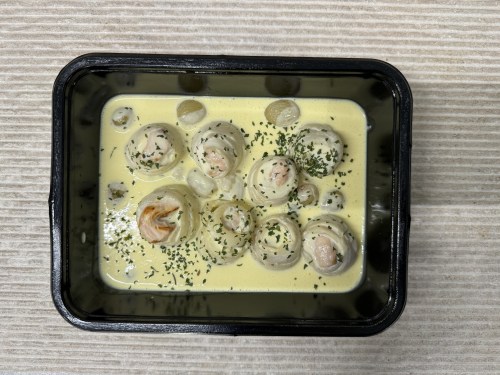 tong-zalm rol witte wijn
